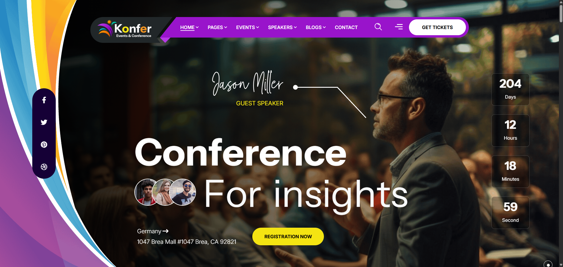 Konfer | Event & Conference React Template screenshot